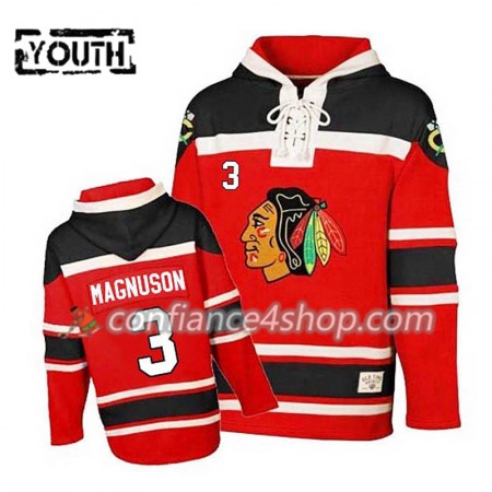 Adidas Maillot de Hockey Chicago Blackhawks Keith Magnuson 3 Rouge Sawyer Chandails à capuchon - Enfant